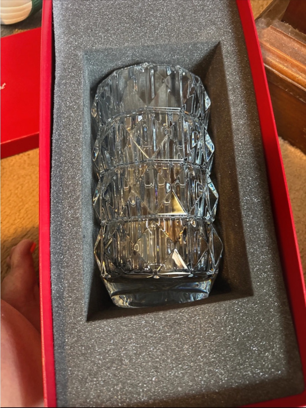 Baccarat Clear Faceted Crystal Tumbler